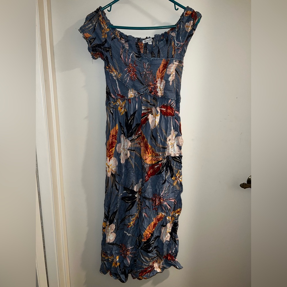Patrons of Peace Blue Floral romper